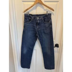 Levi 505 Men's Jeans 32x30 Blue Dark Wash, Regular Fit, 5-Pocket, Stretch Denim